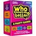 thumbnail image 1 of Quokka Party Games Set – Who Knows Me Better Collection with 4 Game in 1 Box – 2000+ Questions – Card Games for Adults and Teens – Board Game for Family Night, Friends & Couples Ages 15+, 1 of 7