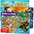 thumbnail image 1 of Quokka Puzzles for Kids Ages 4-6 - 100 Pieces Floor Puzzles for Kids - Glow-in-The-Dark USA World Map Puzzles, 1 of 5