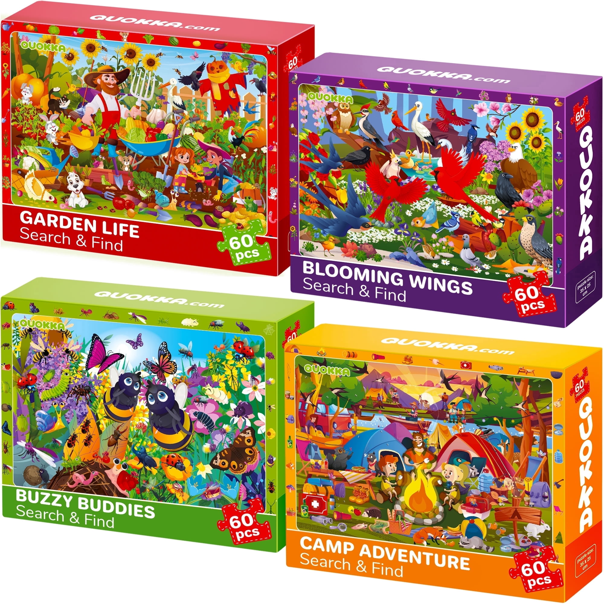 Quokka Puzzles for Kids Ages 6-8 - Toddler Puzzles Ages 4-6 - 60 Piece Jigsaw Puzzle Animals and Bugs Themed