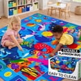 thumbnail image 1 of Quokka Small Classroom Ocean Rug for Kids - 60x41 ABC Rugs for Playroom - Bedroom Alphabet Learning Area Rug - Ocean Toddler Rugs, 1 of 8