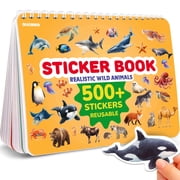 Quokka Kids Sticker Book for Toddlers - Sticker Book for Kids Ages 3-5 Realistic Animals   Toddler Activity Book, Draw and Stick
