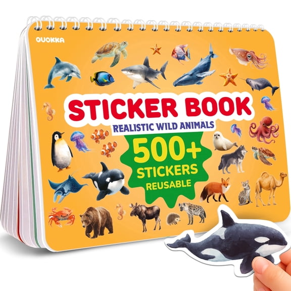 Quokka Busy Book for Toddlers - Sticker Book for Kids Ages 3-5 Realistic Animals – Toddler Activity Book, Draw and Stick
