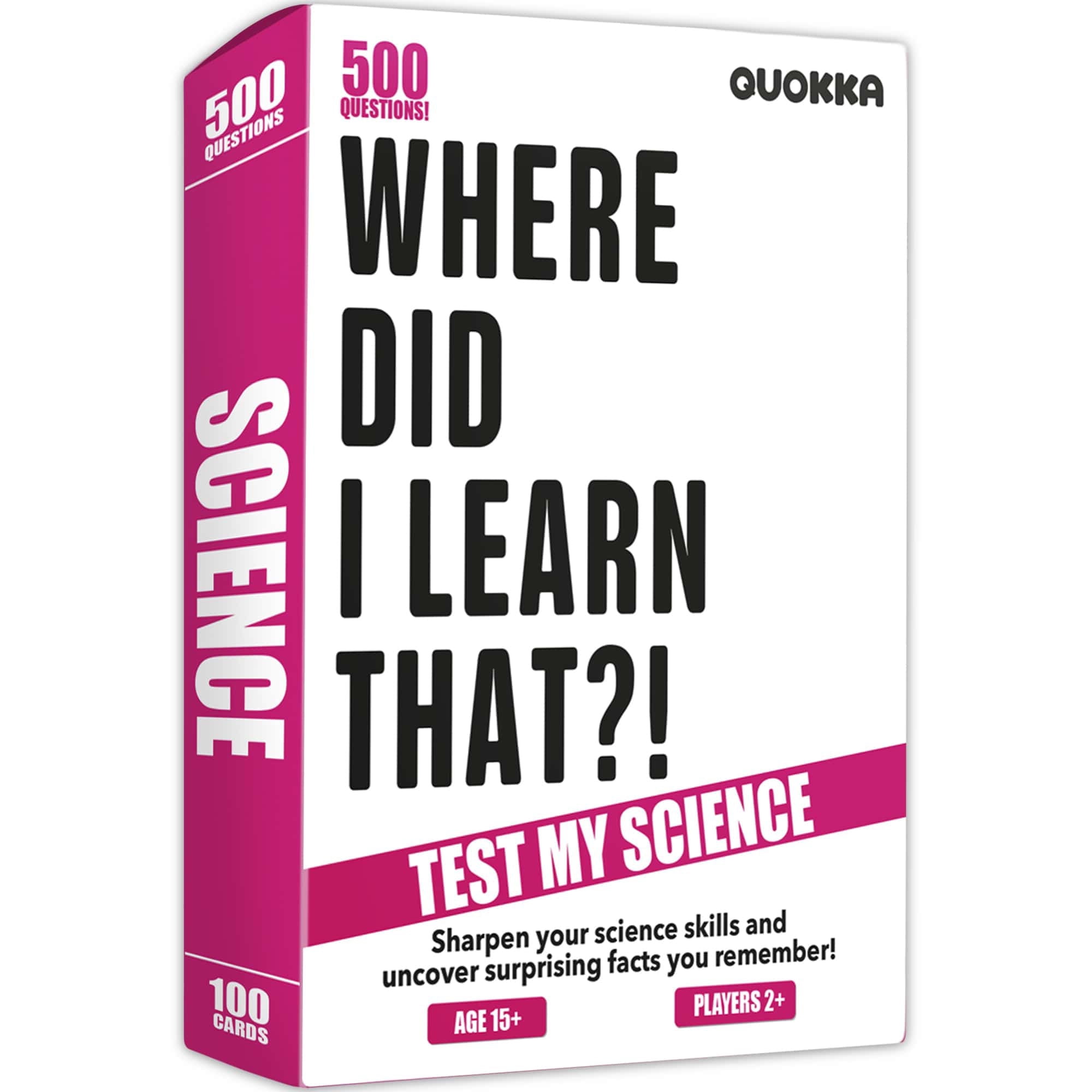Quokka Trivia Cards Games for Family - Board Games for Adults and Teens - 500 Science Questions