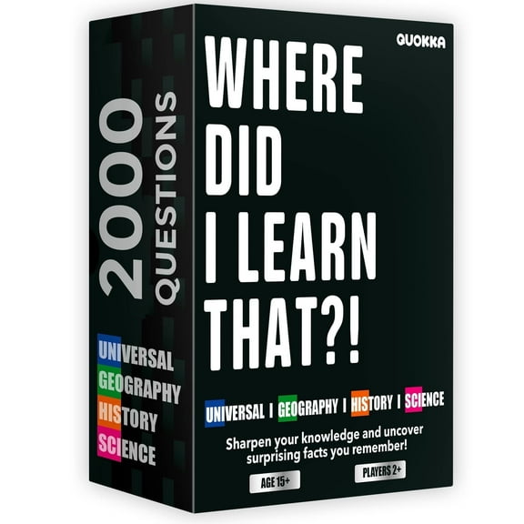 Quokka Trivia Card Games for Adults and Family - Party Board Games for Teens - 2000 Questions 4 Set