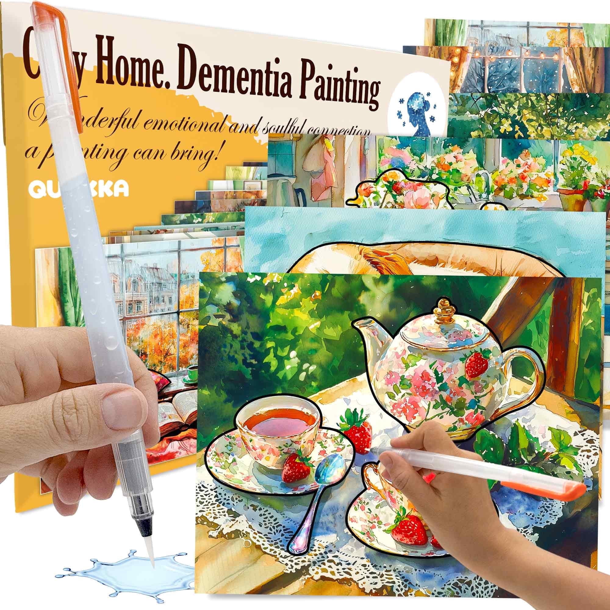 Quokka Water Painting Kit Dementia Products for Seniors – Alzheimers Activities 10-Pack – Cozy Home