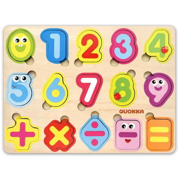 Quokka Wooden Puzzles for Toddlers 1 3 - Numbers for Toddlers Preschool Learning Toys for 2 Year Old