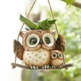 thumbnail image 1 of Quoowiit Small Swing Owl Planter Pot,Hanging Planters for Indoor Outdoor Plants with Drainage Holes, 1 of 9