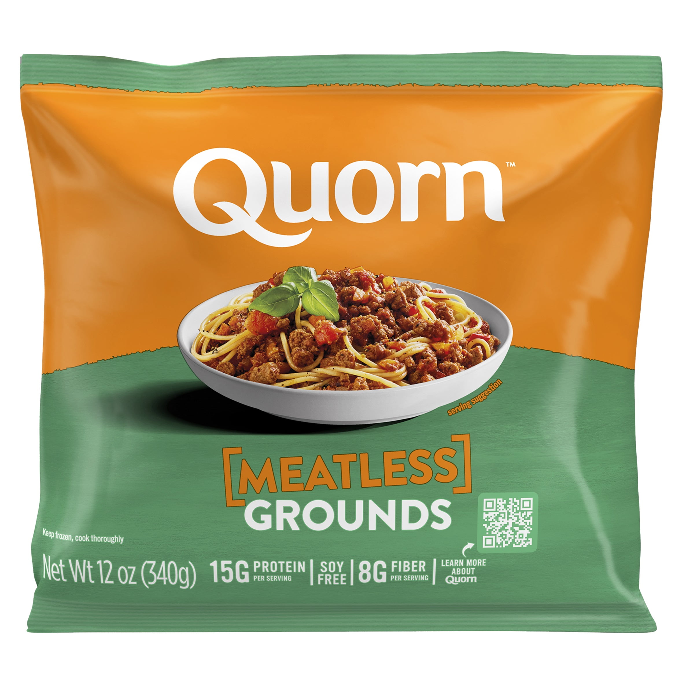 Quorn Meatless Beef Grounds, 12oz Bag (Frozen, SoyFree Meal)