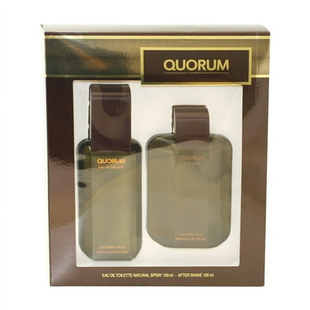 Quorum 2 Pc. Gift Set ( Eau De Toilette Spray 3.4 Oz + Aftershave 3.4 Oz)