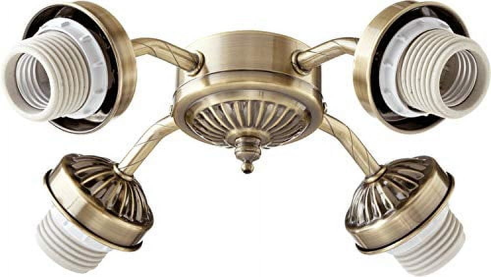 Antique Brass 10" Traditional LED Fan Light Kit