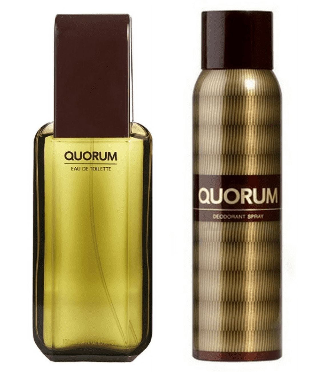 Quorum by Antonio Puig for Men 2 Piece Set Includes: 3.4 oz Eau de Toilette Spray + 5.1 oz Deodorant Spray