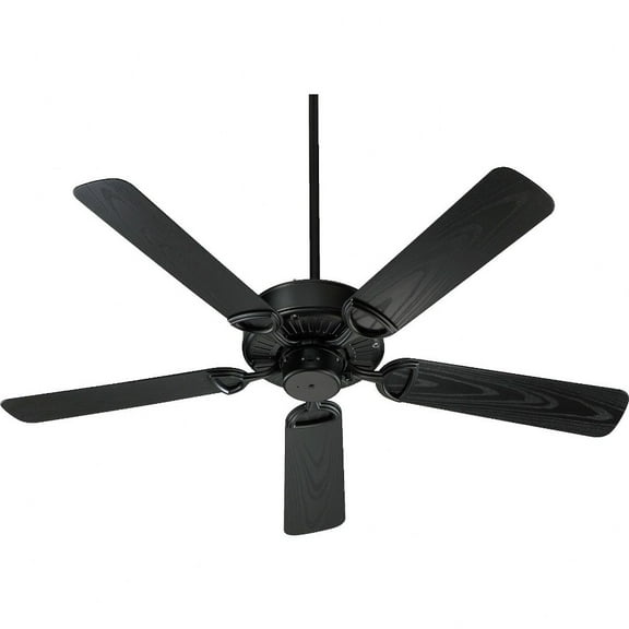 143525-599-Quorum Lighting-Estate - Patio Ceiling Fan in Transitional style - 52 inches wide by 13.78 inches high-Matte Black Finish-Black Blade Color