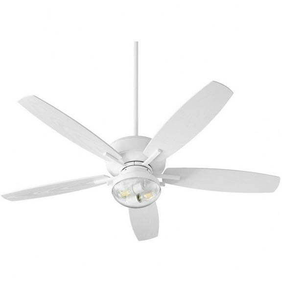 Quorum Lighting Breeze 52 5-Blade LED Ceiling Fan, Studio White
