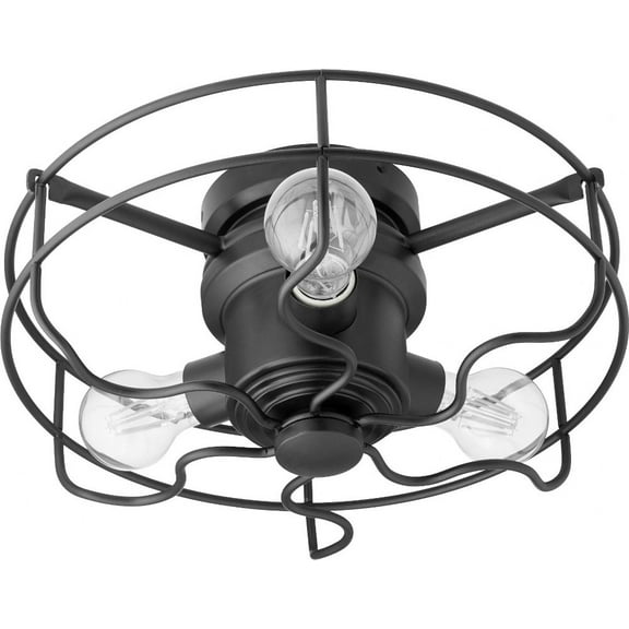 Quorum Lighting Windmill LED Ceiling Fan, 6 Lights, 10 Blades, Noir Finish