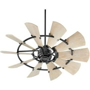 195210-69-Quorum Lighting-Windmill - Patio Fan in style - 52 inches wide by 16.46 inches high-Black Finish