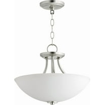 Quorum Lighting Barkley 3-Light Pendant, Satin Nickel, 15W, 12H