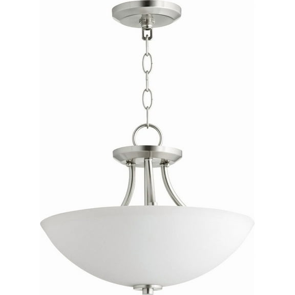Quorum Lighting Barkley 3-Light Pendant, Satin Nickel, 15W, 12H