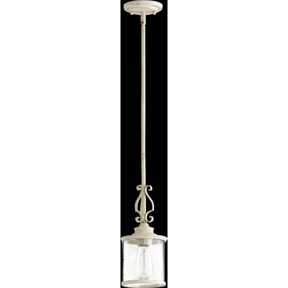 Quorum Lighting San Miguel - 1 Light Pendant, Persian White, 5.5W x 15.5H, Stem Hanging, Dry Rated