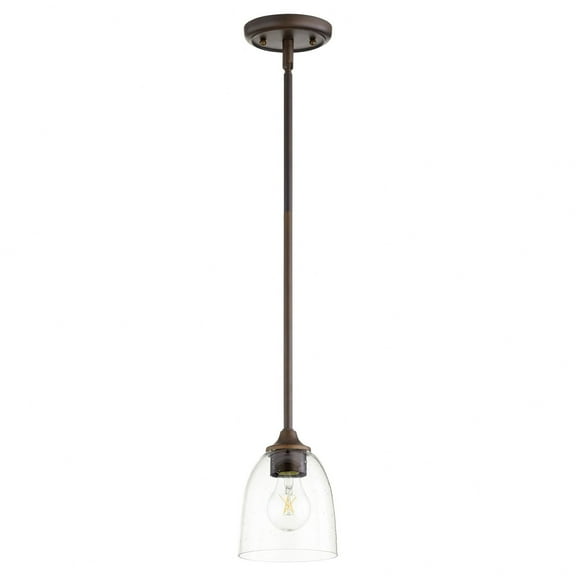 Quorum Lighting Jardin 1-Light Pendant, Oiled Bronze, 5.5W, 6.5H