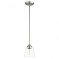 thumbnail image 1 of Quorum Lighting Jardin 1-Light Pendant, Satin Nickel, Clear Seeded Shade, 1 of 3