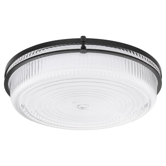 Quorum International 368-18 Emory 18" Wide Led Flush Mount Drum Ceiling Fixture - Black