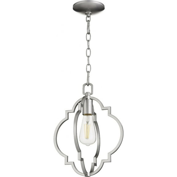 Quorum Lighting Dublin 1-Light Pendant, Classic Nickel, 11W, 14H