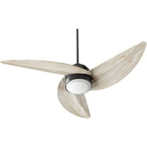 41523-69-Quorum Lighting-Trinity - 3 Blade Ceiling Fan in Contemporary style - 52 inches wide by 15.75 inches high-Noir Finish-Weathered Oak/Weathered