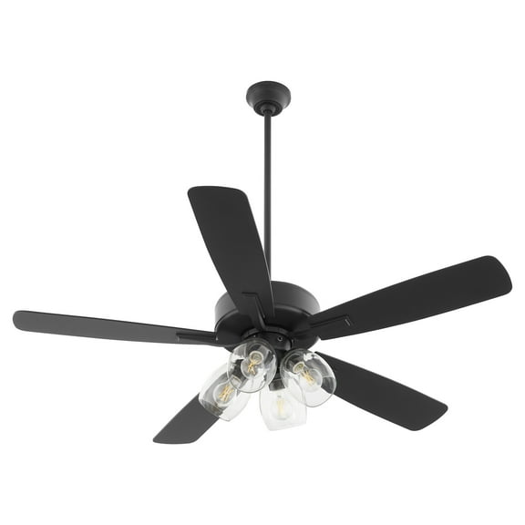 Quorum International 4525-04 Ovation 52" 5 Blade 4 Light Indoor Ceiling Fan - Black