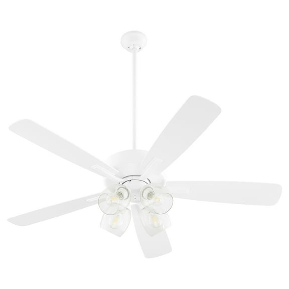 Quorum International 4525-04 Ovation 52" 5 Blade 4 Light Indoor Ceiling Fan - White