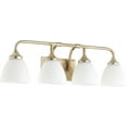 thumbnail image 1 of Quorum Lighting Enclave Glass 4-Light Aged Silver Leaf Wall Sconce, 1 of 2