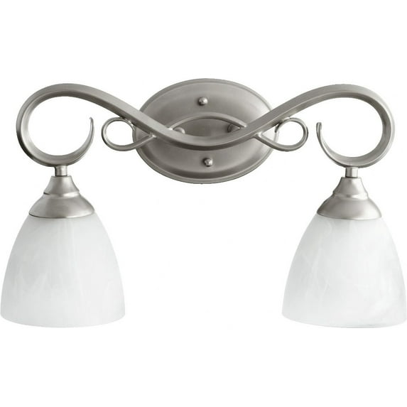 Quorum Lighting Powell 2-Light Classic Nickel Wall Sconce