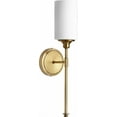 thumbnail image 1 of Quorum Lighting Celeste Glass Aged Brass Wall Sconce, 1 of 5