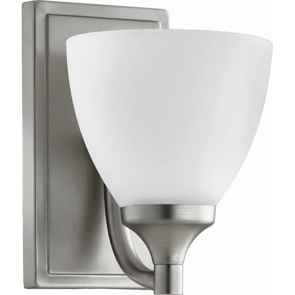 Quorum Lighting Enclave Glass Satin Nickel Wall Sconce