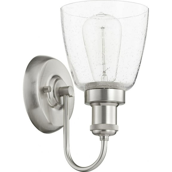 548-1-65 Quorum Lighting 1 Light Wall Mount in Transitional style - 5.5 inches wide by 10.5 inches high-Satin Nickel Finish
