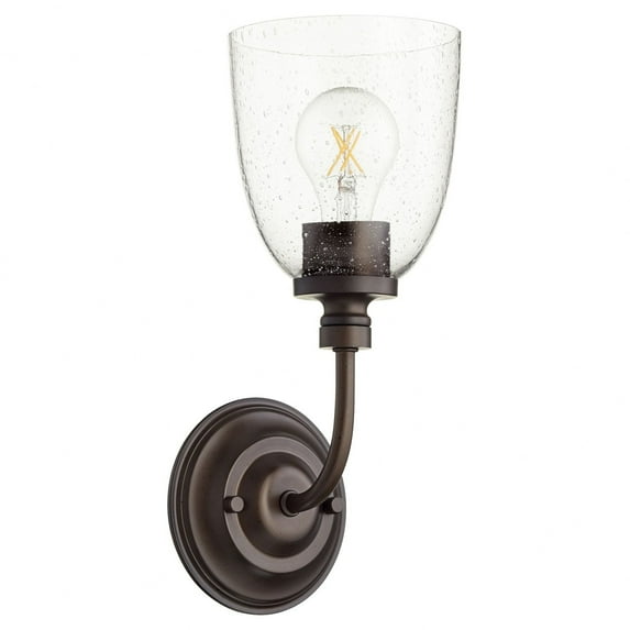 Quorum Lighting Rossington Glass Oiled Bronze Wall Sconce