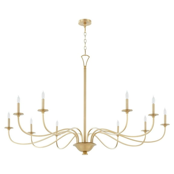 Quorum International 6021-10 Maryse 10 Light 60" Wide Taper Candle Style Chandelier -