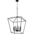 thumbnail image 1 of Quorum Lighting Gabriel 8-Light Entry Pendant, Noir, 22W, 26.25H, 1 of 3