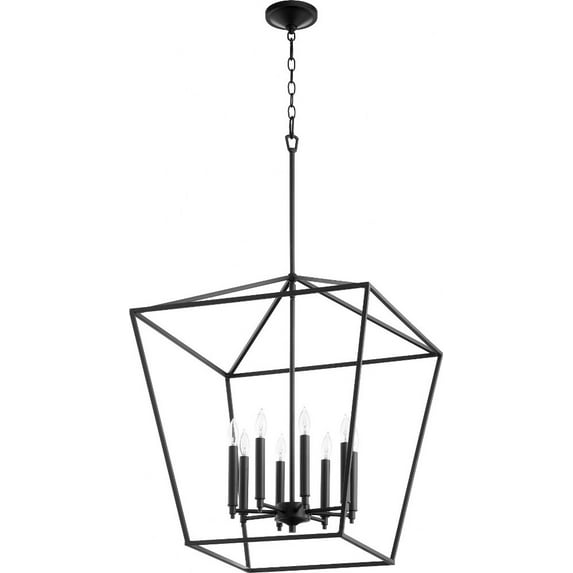 Quorum Lighting Gabriel 8-Light Entry Pendant, Noir, 22W, 26.25H
