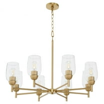 6112-8-80 Quorum Lighting Wallinger - 8 Light Chandelier-21.5 Inches Tall and 32 Inches Wide-Aged Brass Finish