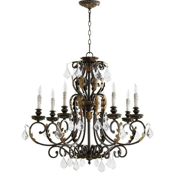 6157-8-44-Quorum Lighting-Rio Salado - 8 Light Chandelier in Transitional style - 33 inches wide by 32 inches high     -Traditional Installation