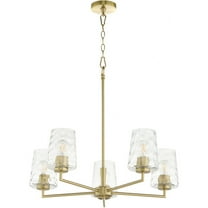 6204-5-80 Quorum Lighting Goodwin - 5 Light Chandelier-25 Inches Tall and 27 Inches Wide-Aged Brass Finish