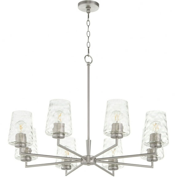 6204-8-65 Quorum Lighting Goodwin - 8 Light Chandelier-27 Inches Tall and 32 Inches Wide-Satin Nickel Finish