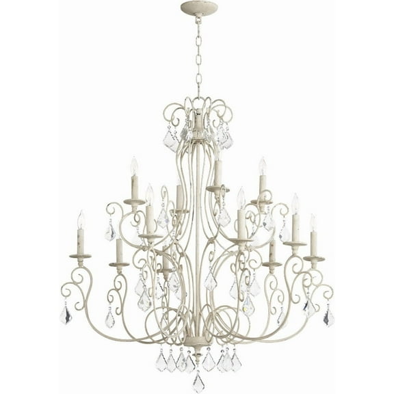 6205-12-70-Quorum Lighting-Ariel - Twelve Light 2-Tier Chandelier in Transitional style - 34.5 inches wide by 37.5 inches high     -Traditional