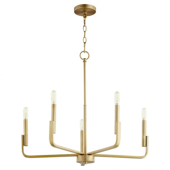 6210-5-80 Quorum Lighting Tempo - 6 Light Chandelier In Contemporary Style-12.25 Inches Tall and 24.75 Inches Wide -Traditional Installation