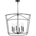 thumbnail image 1 of 6412-6-59-Quorum Lighting-Mantle - 6 Light Pendant-23.5 Inches Tall and 23.25 Inches Wide-Matte Black Finish    -Traditional Installation, 1 of 5