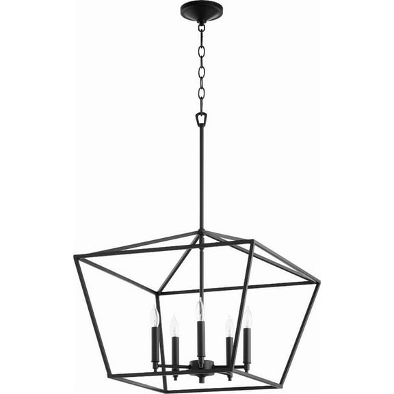 Quorum Lighting Gabriel 5-Light Nook Pendant, Noir, 21 Width, 17.5 Height