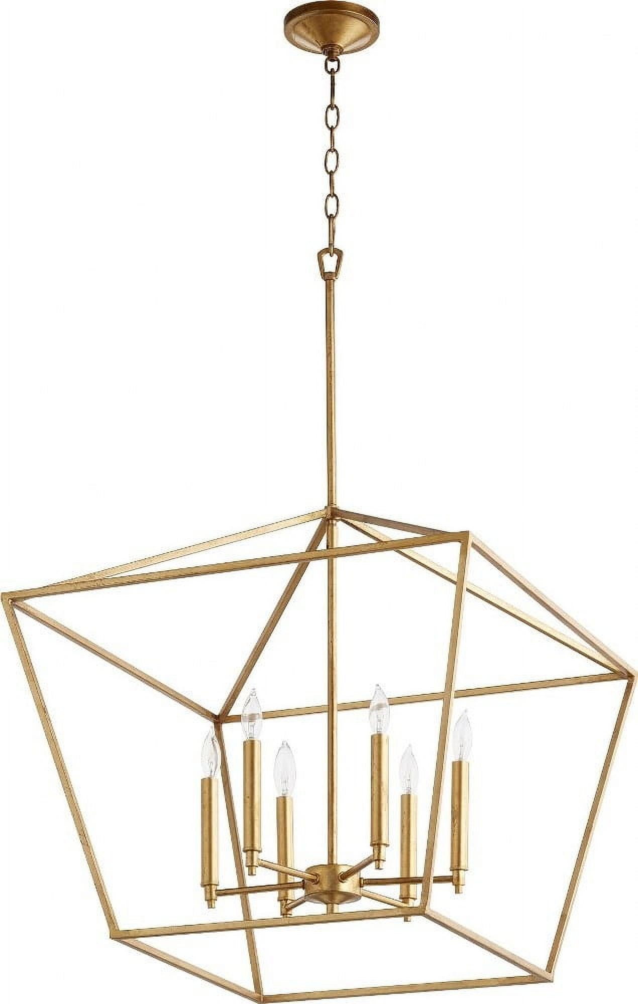Gabriel Gold Leaf 6-Light Candelabra Chandelier