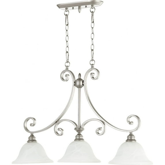Quorum Lighting Bryant 3-Light Classic Nickel Fan