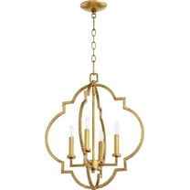 Quorum Lighting Dublin 4-Light Pendant, Gold Leaf, 18 Width, 21 Height