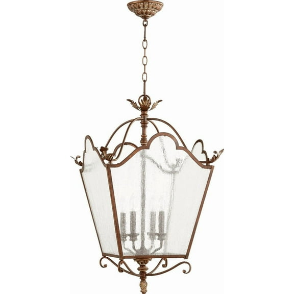 Quorum Lighting Salento 4-Light Entry Pendant, Vintage Copper, 18.5W x 29.25H, Dry Rated